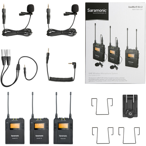 Saramonic UwMic9 Camera-Mount Wireless Omni Lavalier Microphone System (514  to 596 MHz)